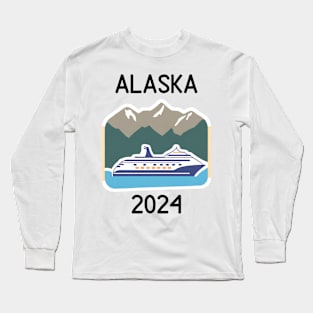 Cruise Alaska 2024 with mountains Long Sleeve T-Shirt